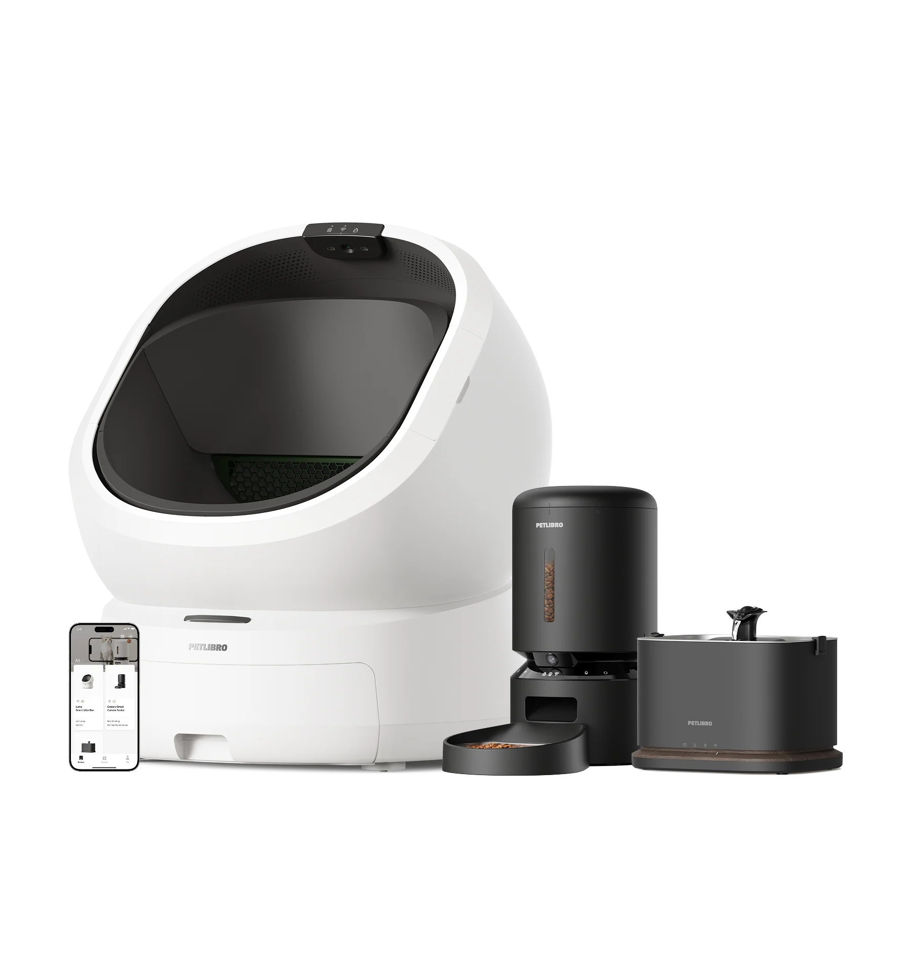 Luma Smart Litter Box & Granary Smart Camera Feeder & Dockstream 2 Smart Fountain - Image 3