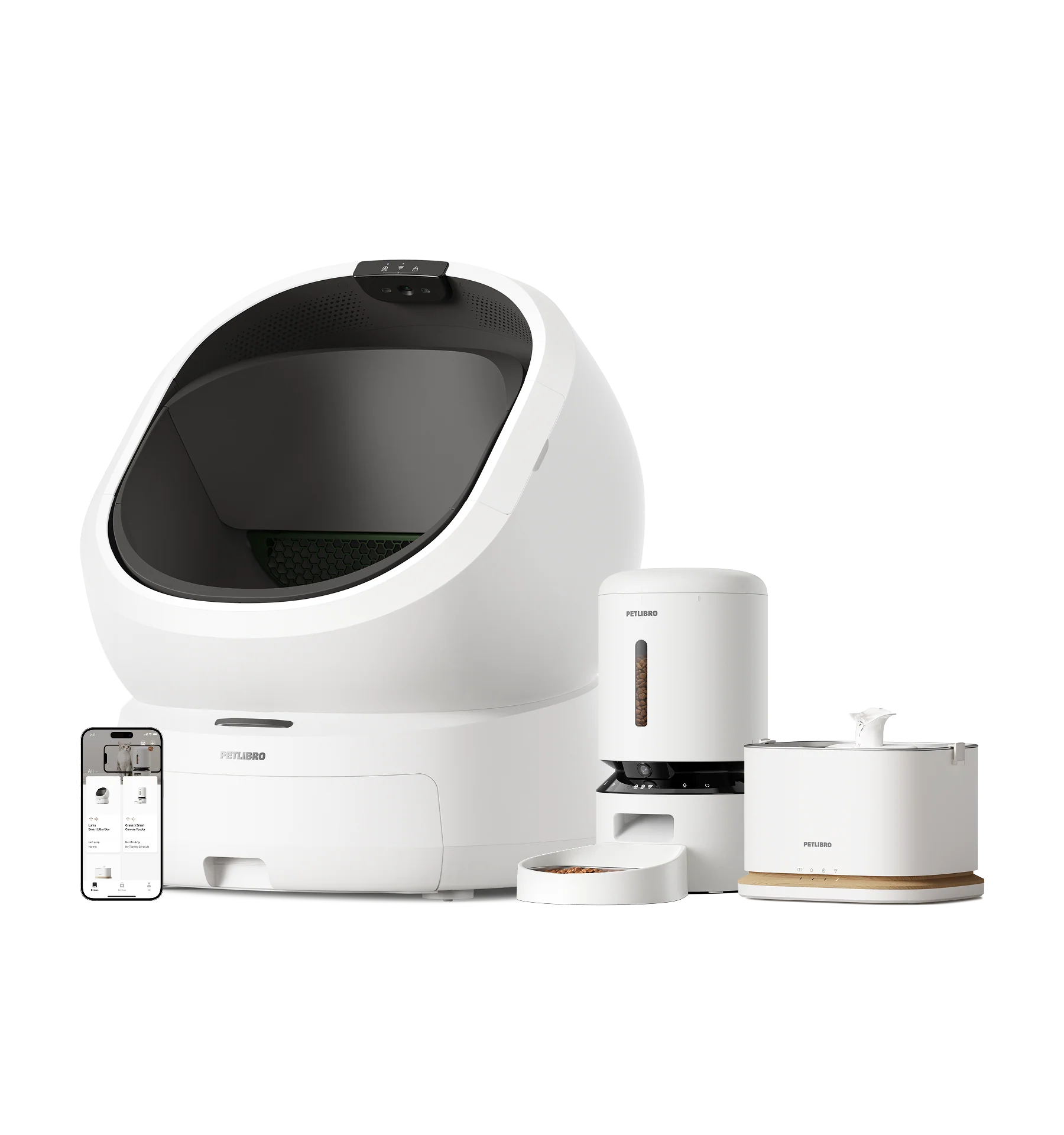 Luma Smart Litter Box & Granary Smart Camera Feeder & Dockstream 2 Smart Fountain - Image 4